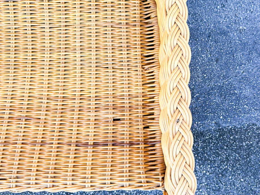 Braided Rattan Loveseat