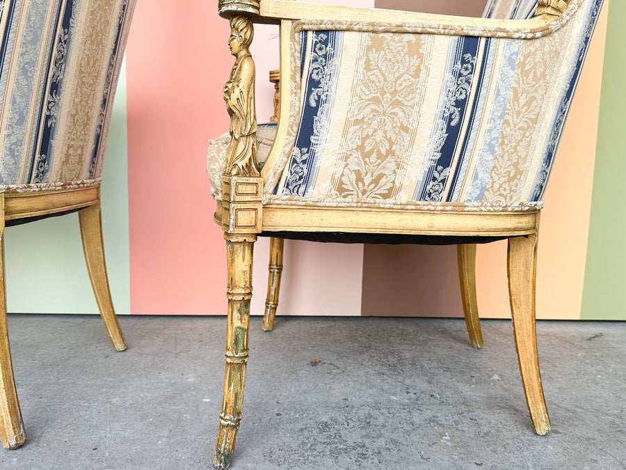 Pair of Chinoiserie Chic Pagoda Chairs