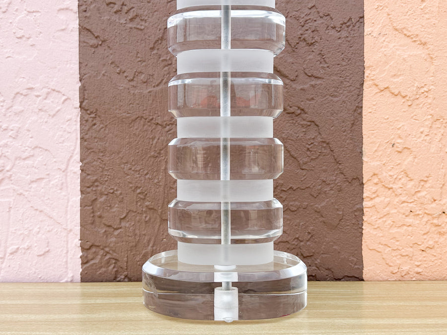 Glam Lucite Stacked Lamp