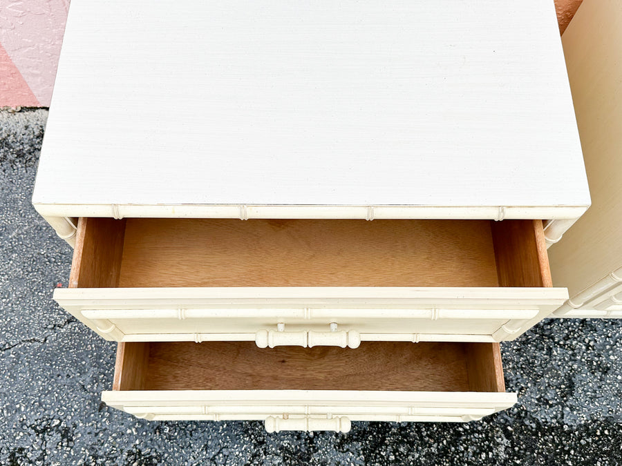 Pair of Faux Bamboo Nightstands