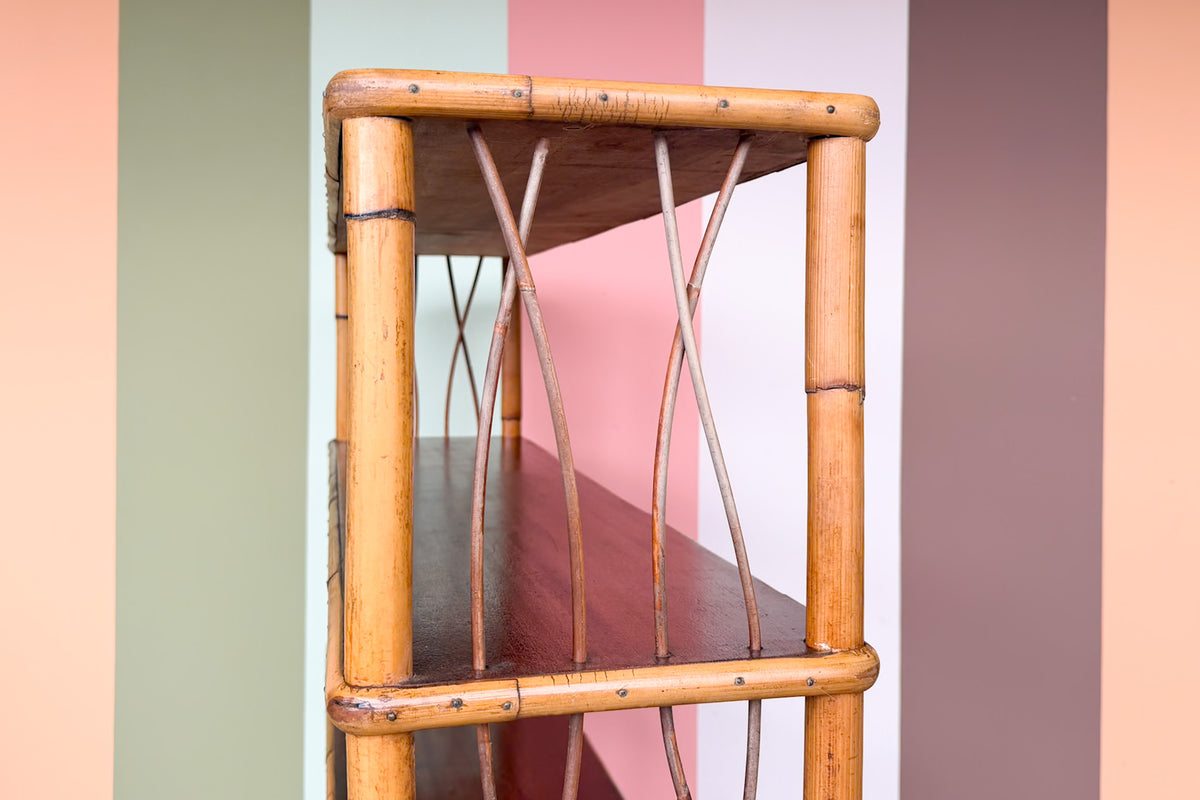 Old Florida Rattan Etagere