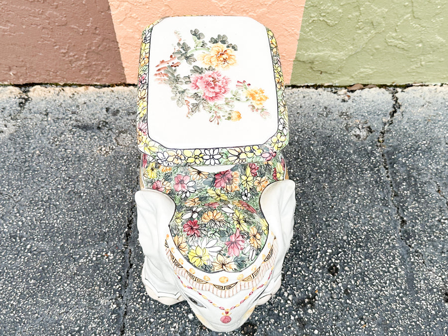 So 70s Ceramic Elephant Garden Seat