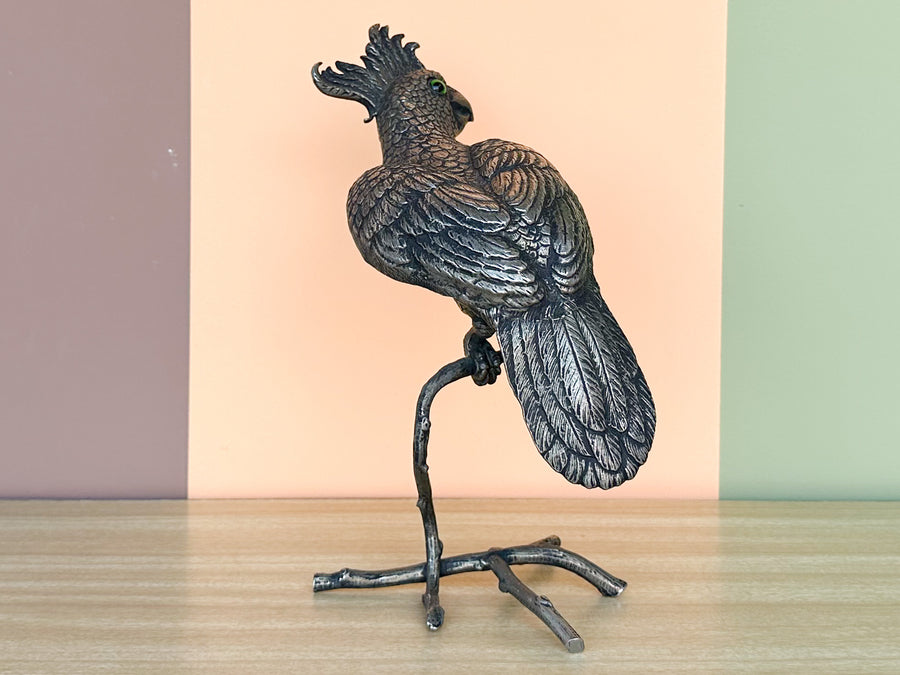 Large Metal Cockatoo
