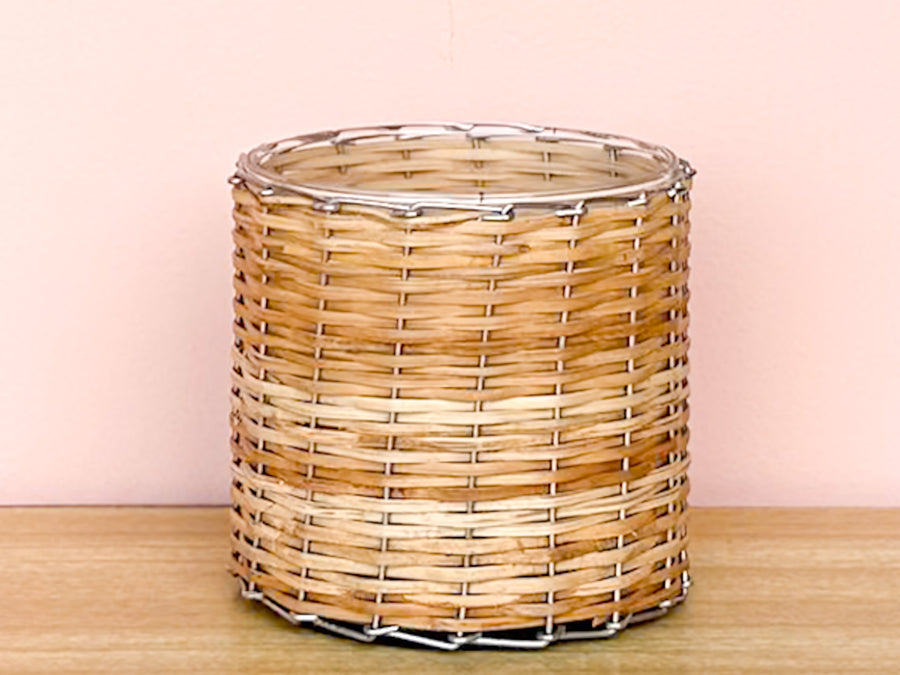 Palm Beach Regency Seaside Rattan Wrapped Candle