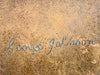 Pair of Metal Peacock Wall Pockets Signed by George Johnson