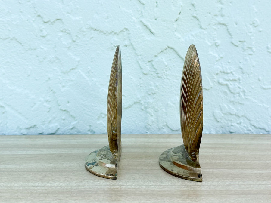 Brass Shell Bookends