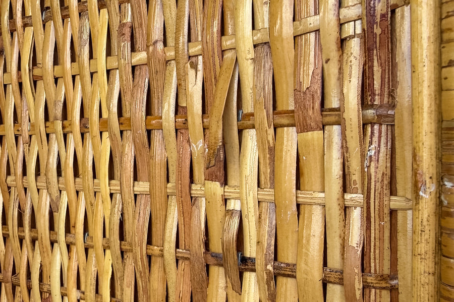 Island Style Rattan Wrapped Cabinet