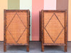 Pair of Tortoiseshell Bamboo Oversized Nightstands by Ralph Lauren
