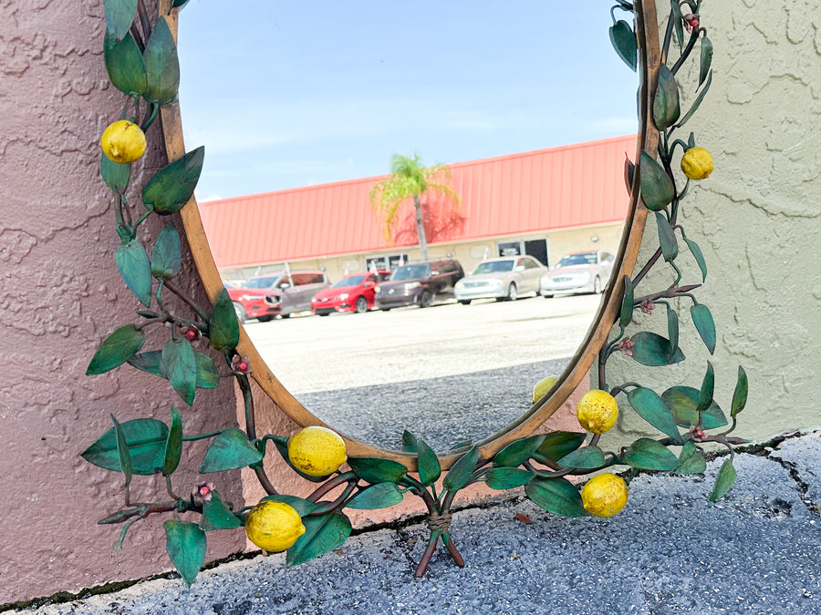 Italian Tole Lemon Mirror