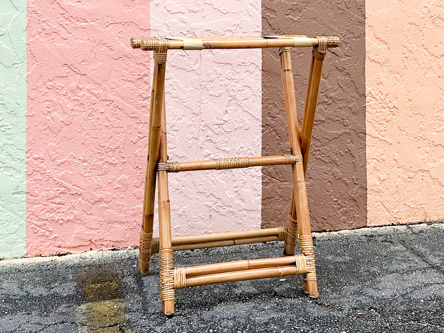 Tall Rattan Luggage Rack
