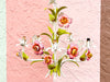 Pretty in Pink Floral Tole Chandelier