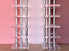 Pair of Large Lucite and Chrome Lamps