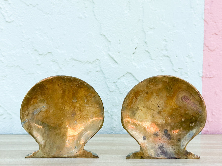 Brass Shell Bookends