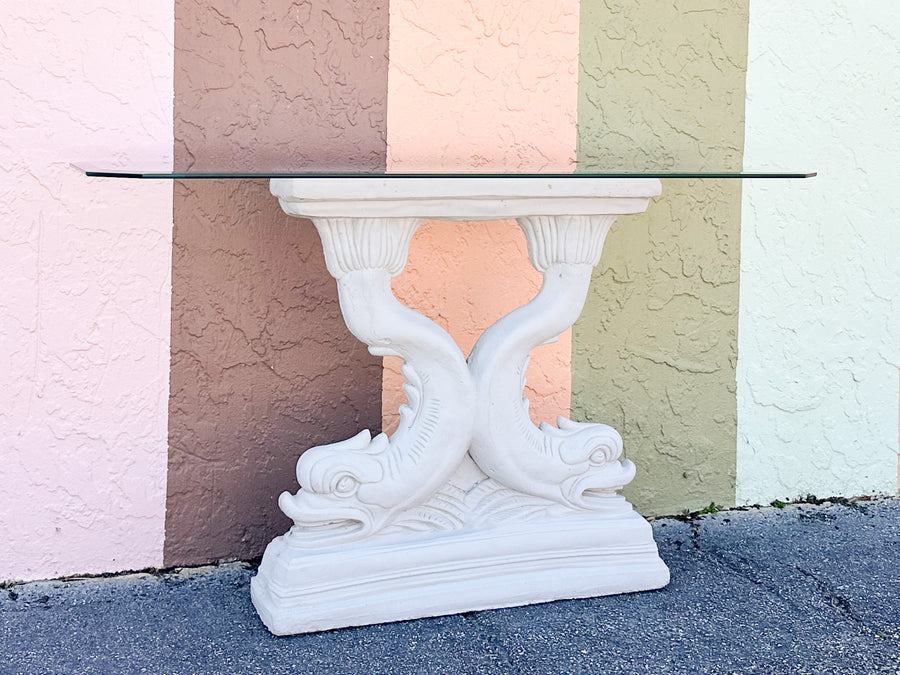 Concrete Koi Fish Console