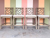 Set of Four Chippendale Rattan Counter Stools
