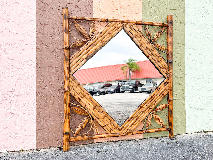 Square Bamboo Leaf Mirror