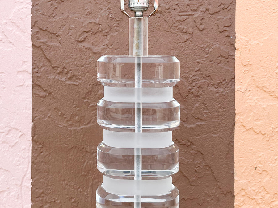 Glam Lucite Stacked Lamp