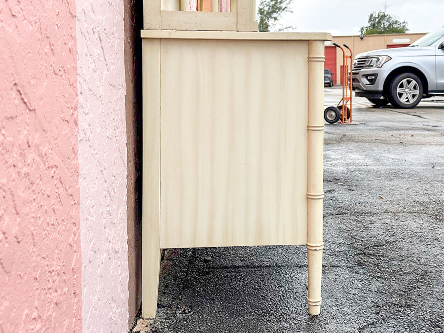 Faux Bamboo Henry Link Dresser and Hutch