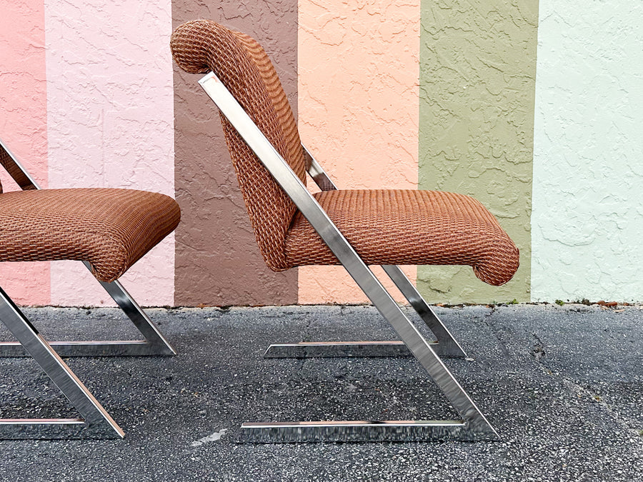 Pair of MCM Chrome Side Chairs