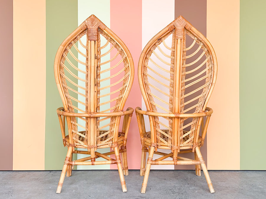 Pair of Palm Frond Accent Chairs