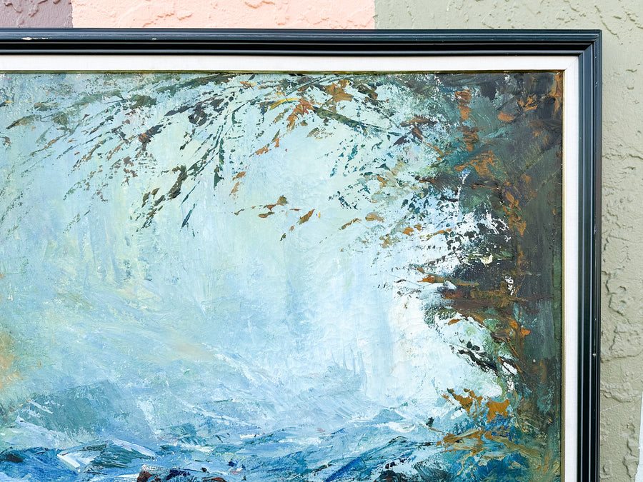 Mid Century Wild River Original Painting