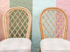Set of Six Cute Coastal Rattan Dining Chairs
