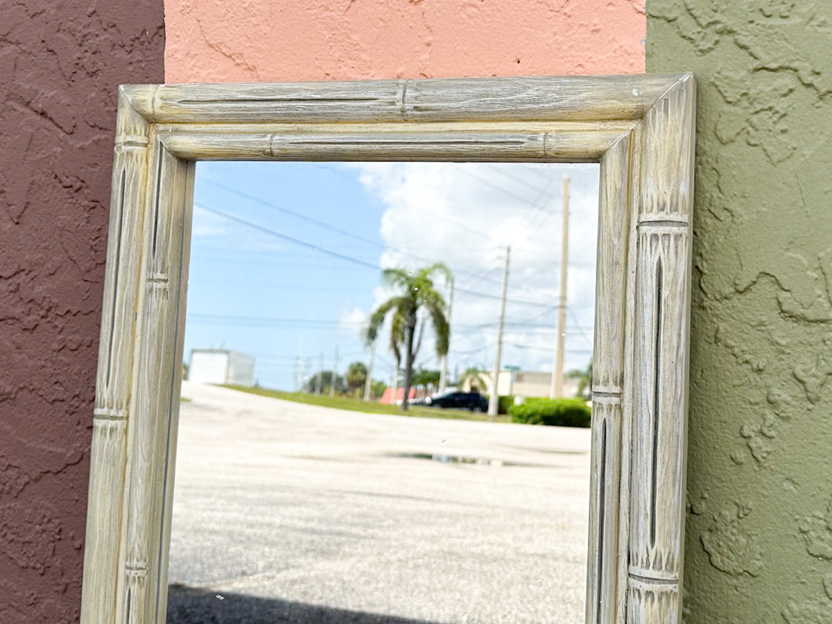 Petite Faux Bamboo Mirror