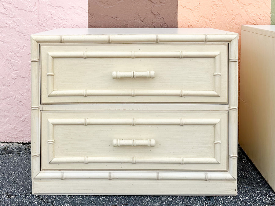 Pair of Faux Bamboo Nightstands
