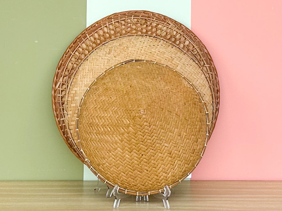 Trio of Cane and Rattan Hats