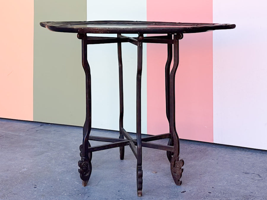 Kips Bay Show House Faux Bamboo Tray and Pedestal