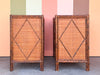 Pair of Tortoiseshell Bamboo Oversized Nightstands by Ralph Lauren