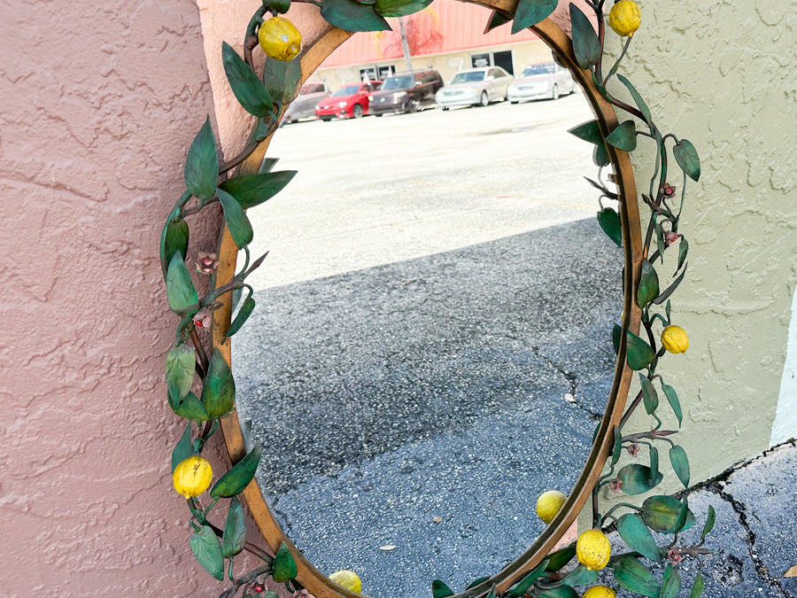 Italian Tole Lemon Mirror
