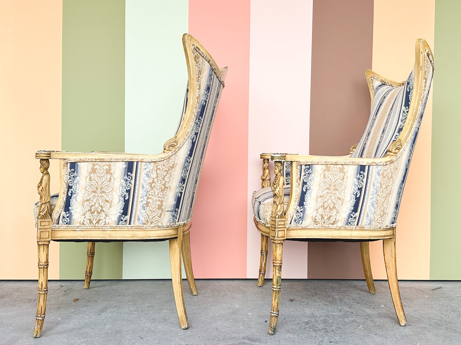 Pair of Chinoiserie Chic Pagoda Chairs