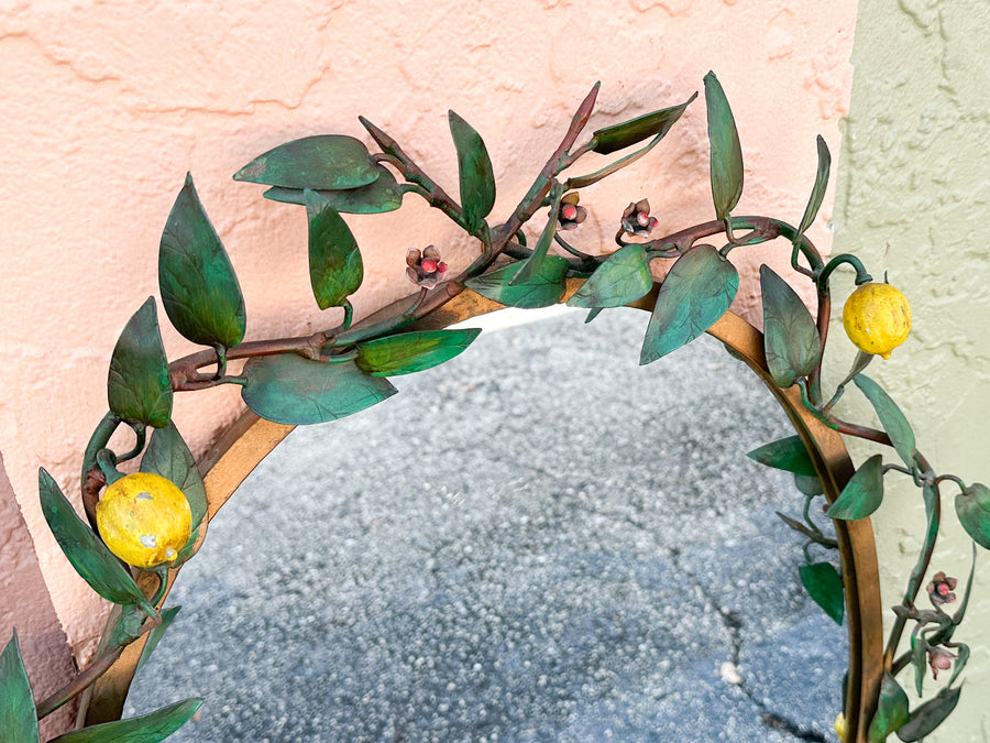 Italian Tole Lemon Mirror