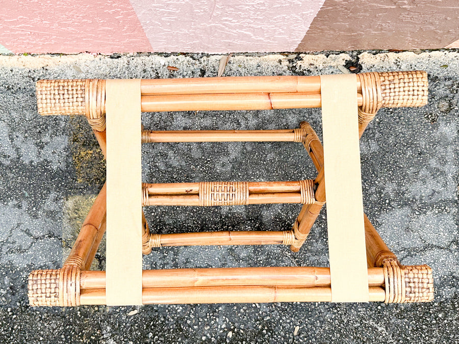 Tall Rattan Luggage Rack