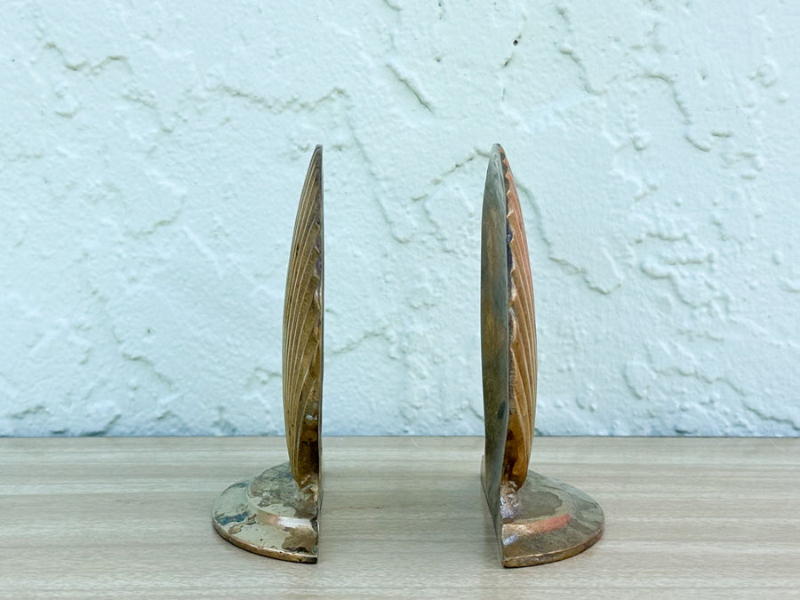Brass Shell Bookends