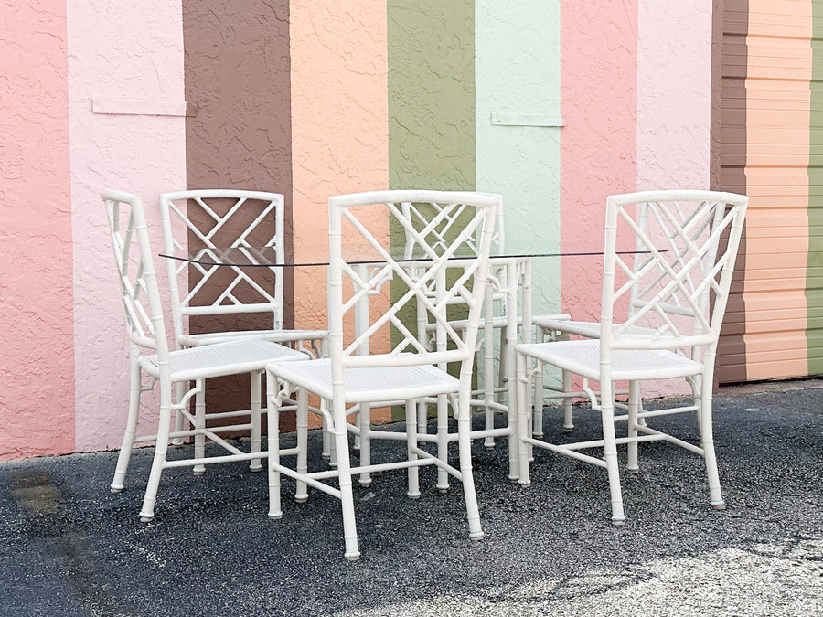 Meadowcraft Faux Bamboo Dining Set