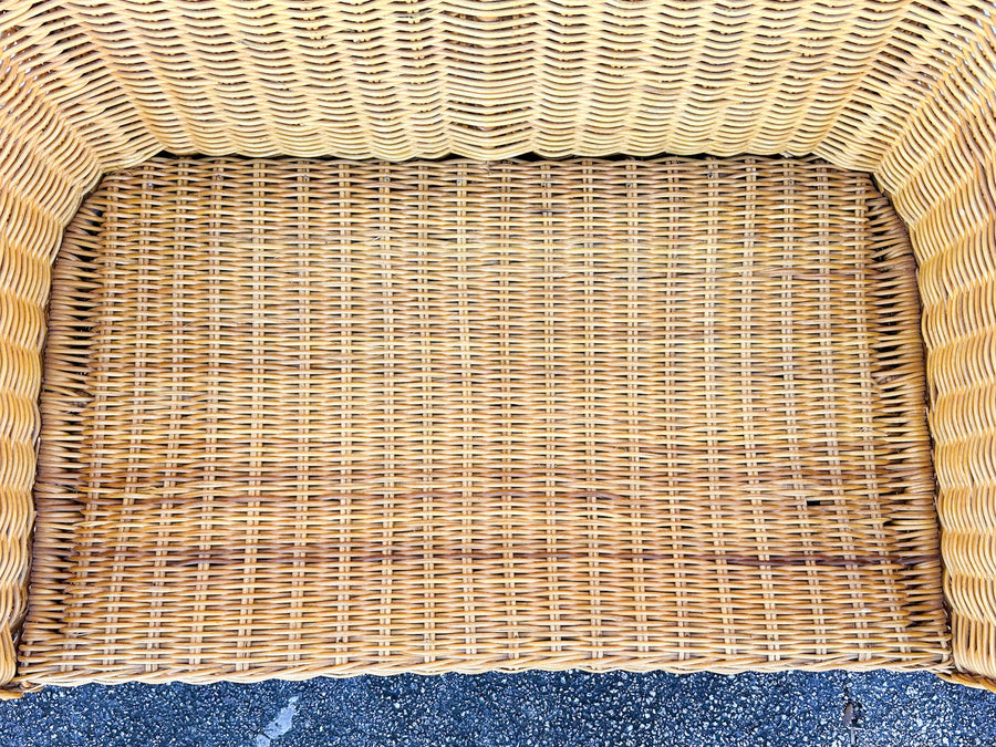 Braided Rattan Loveseat