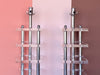 Pair of Large Lucite and Chrome Lamps
