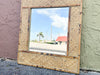 Petite Island Style Woven Bamboo Mirror