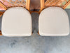 Set of Four Rattan Lattice Dining Chairs