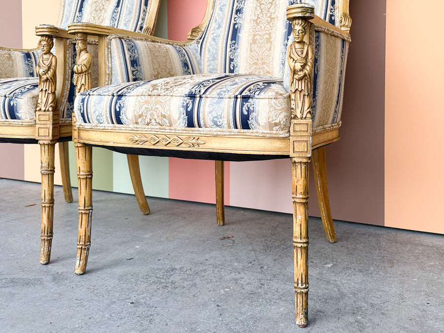 Pair of Chinoiserie Chic Pagoda Chairs