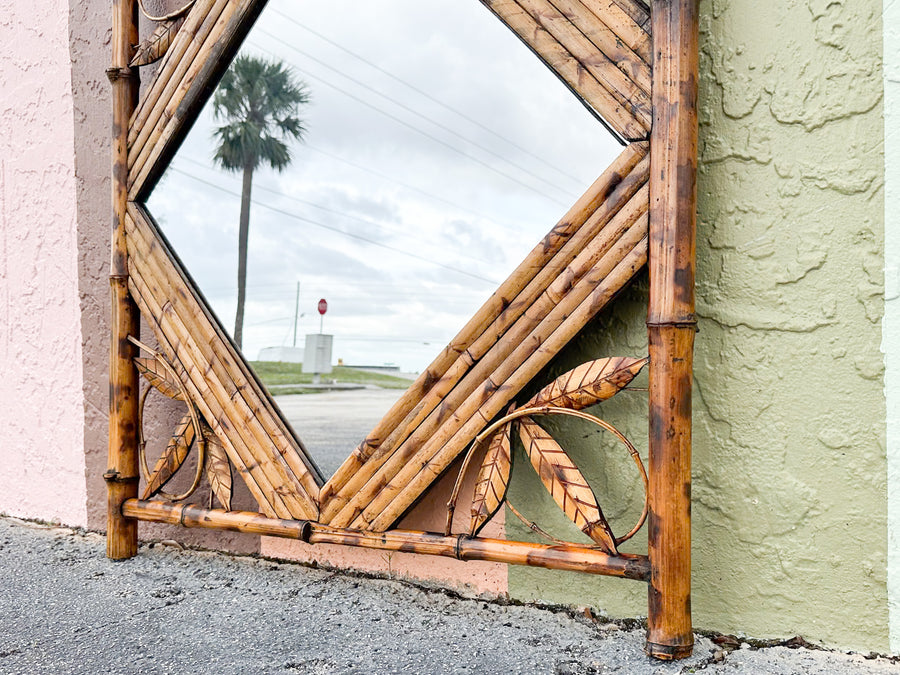 Square Bamboo Leaf Mirror