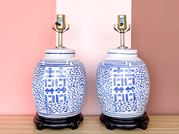 Pair of Ginger Jar Lamps