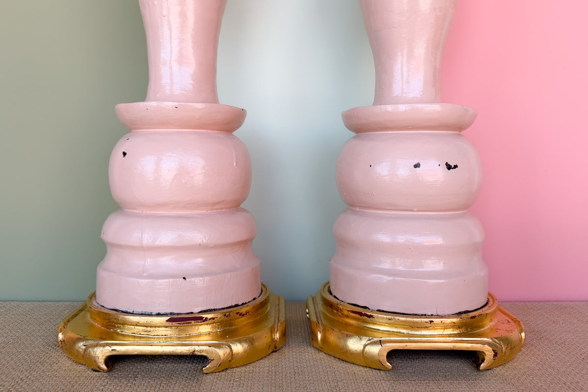 Pair of Pretty Pink Lamps