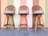 Set of Three Rattan Bar Stools