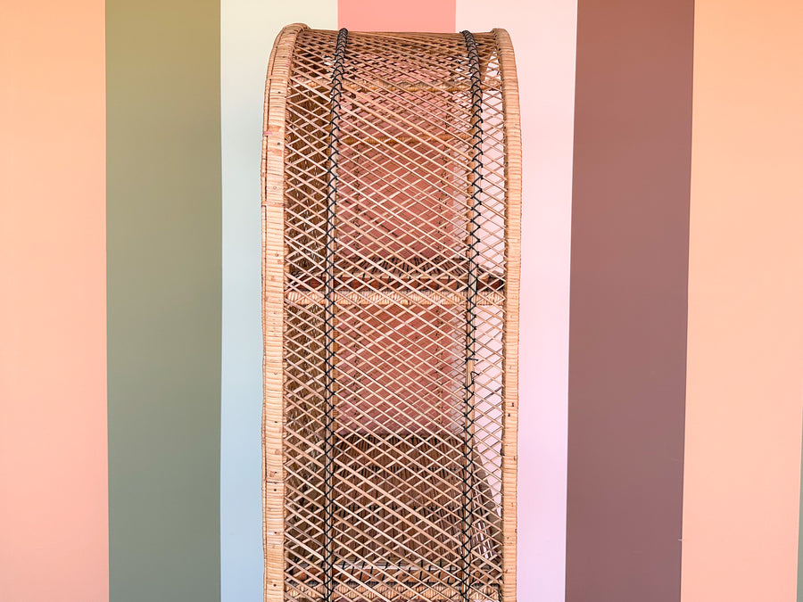 Island Style Rattan Arch Etagere