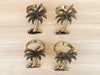 Set of Four Palm Tree Napkin Rings