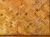 Parquet Rattan Nightstand on Casters