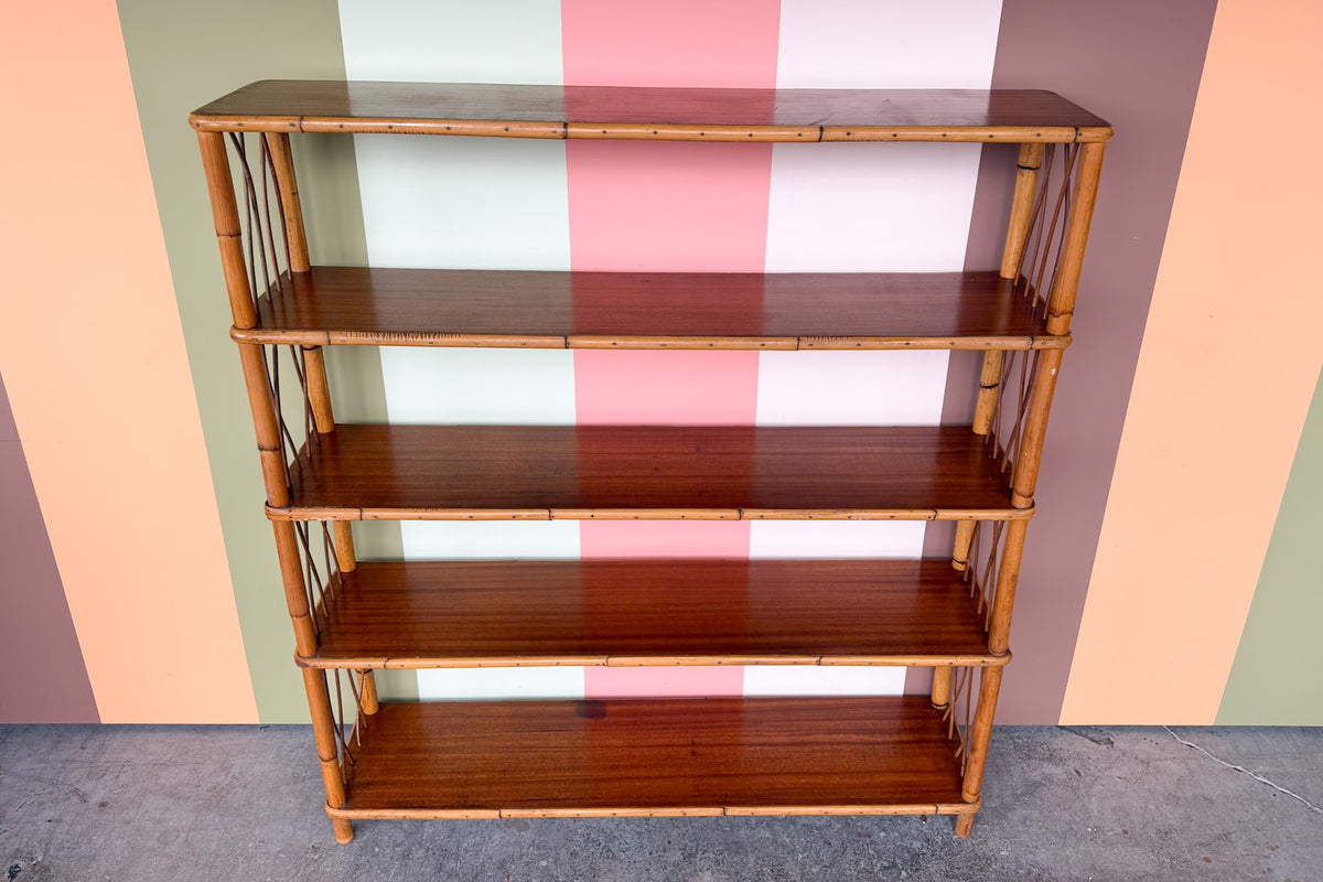 Old Florida Rattan Etagere